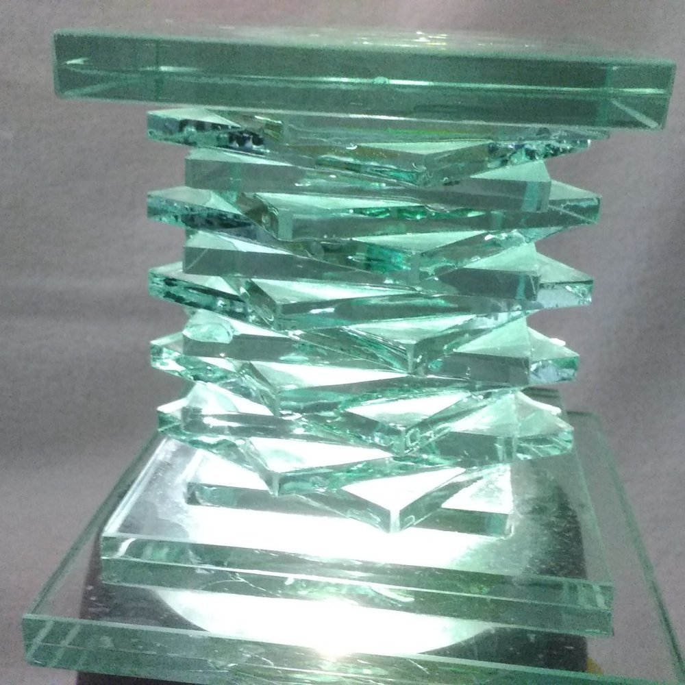 Twenty One Layered Glass Plate Tower